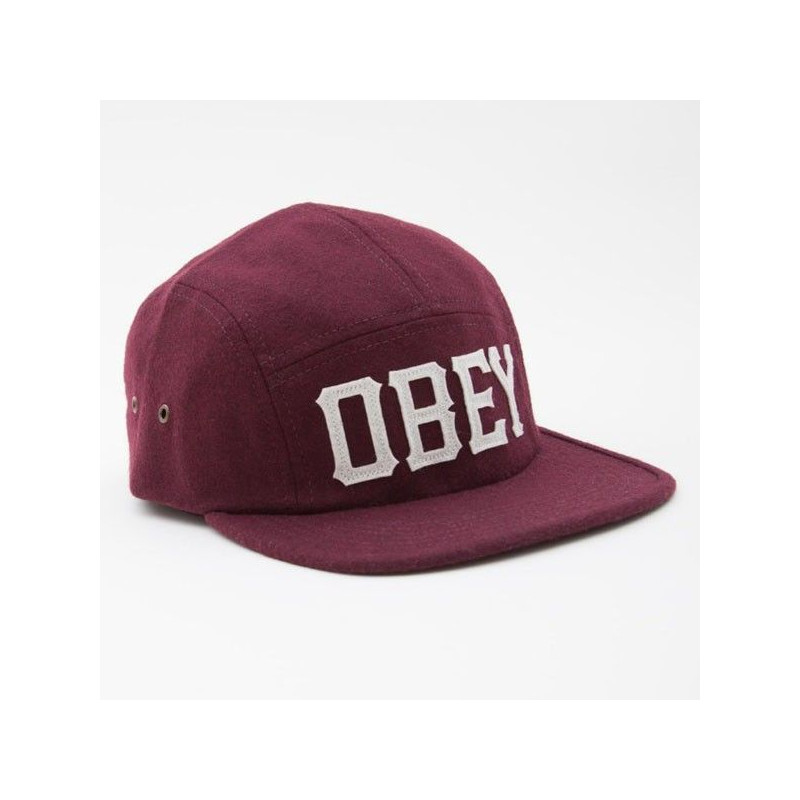 Gorra Obey: STADIUM 5 PANEL (HEATHER BURGUNDY)