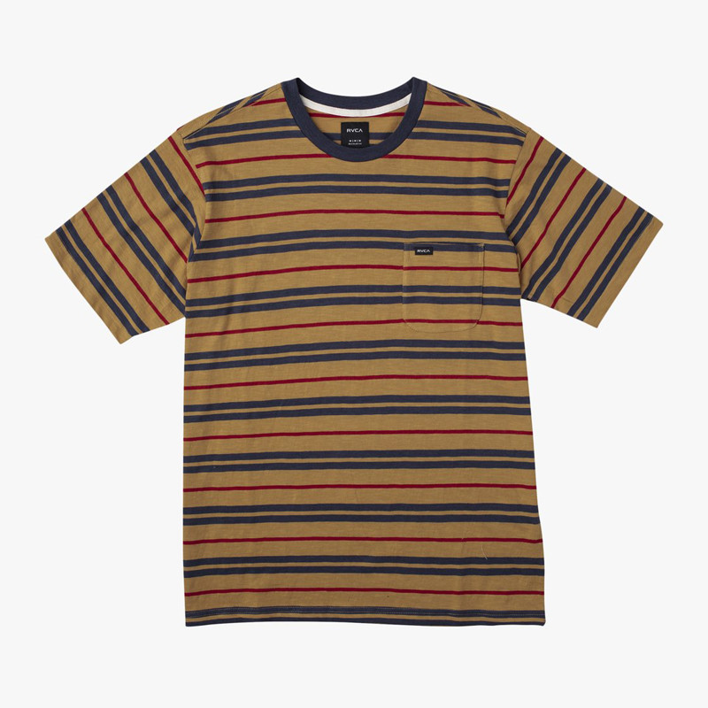 Camiseta RVCA: Capistrano Stripe SS (Golden Rod)