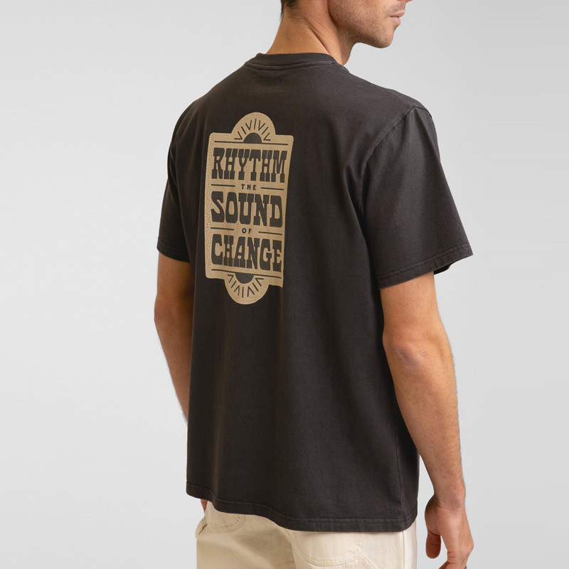 Camiseta Rhythm: Wood Block Tee (Vintage black)