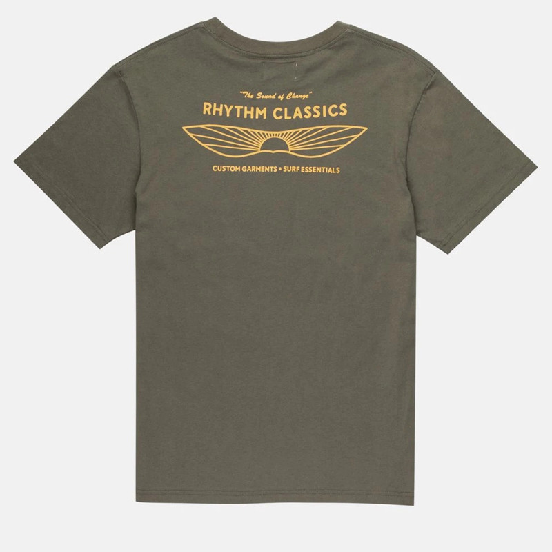 Camiseta Rhythm: Essent Sundown T-Shirt (Olive)