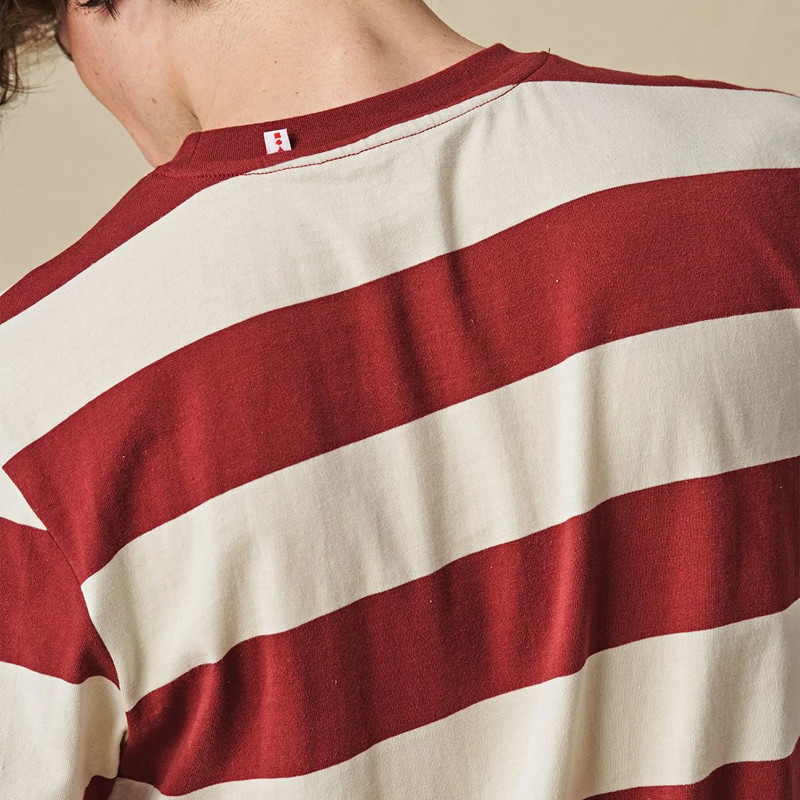 Camiseta Globe: Dion Agius Striped Tee (Ox Blood)