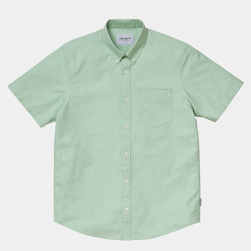 Camisa Carhartt: SS Button Down Pocket Sht (Mineral Green)