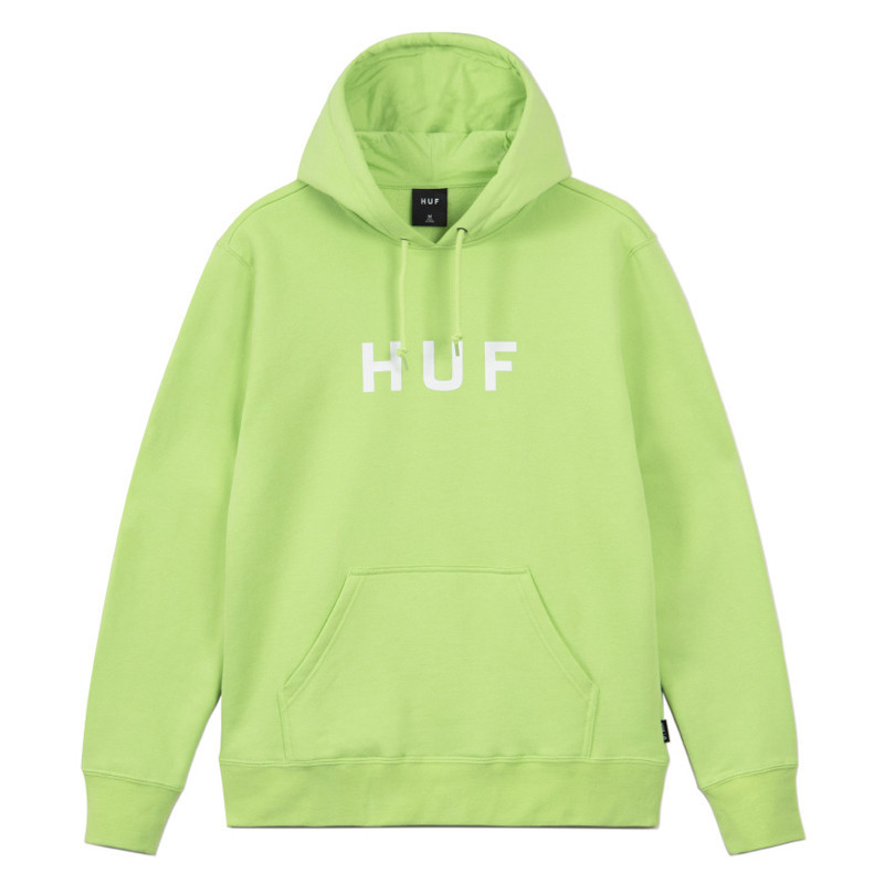 Sudadera HUF: Essentials OG Logo PO Hoodie (Lime)