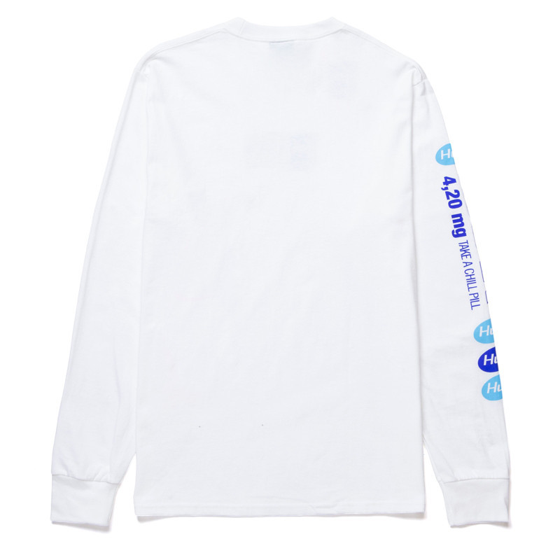 Camiseta HUF: Relax Ls Tee (White)