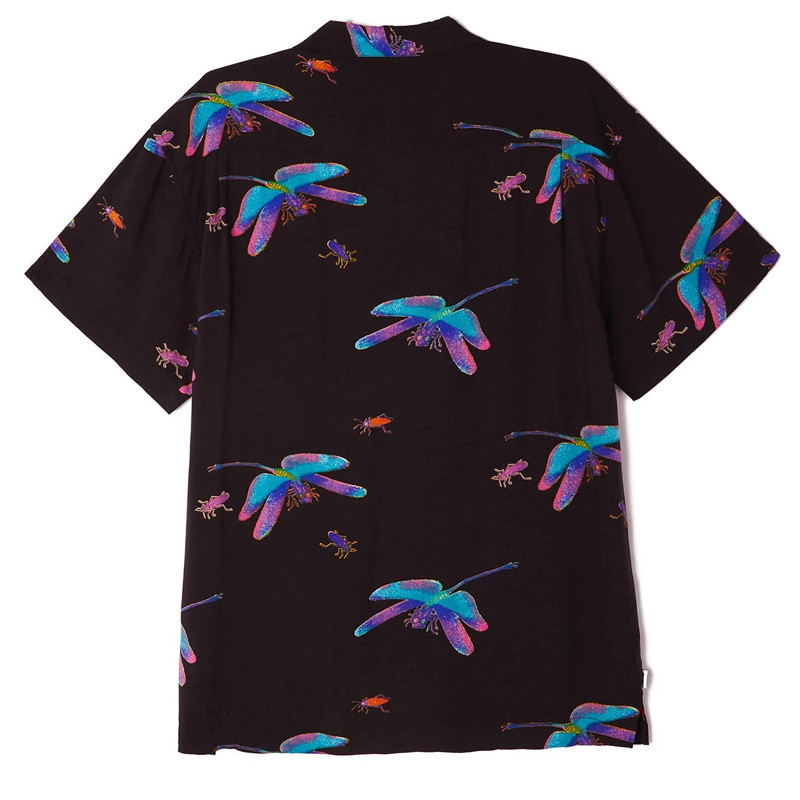 Camisa Obey: Dragon Fly Woven (Black Multi)