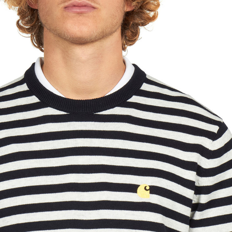 Jersey Carhartt: Scotty Sweater (Sct Stripe Dark Navy Wax)
