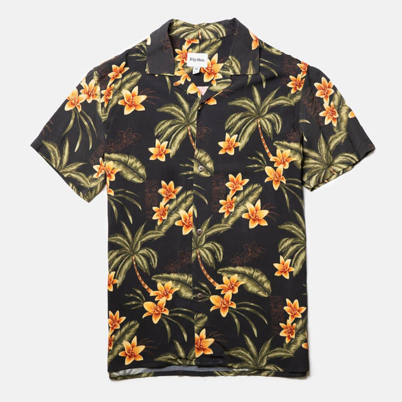 Camisa Rhythm: Tiki Tropics SS Shirt (Vintage black)