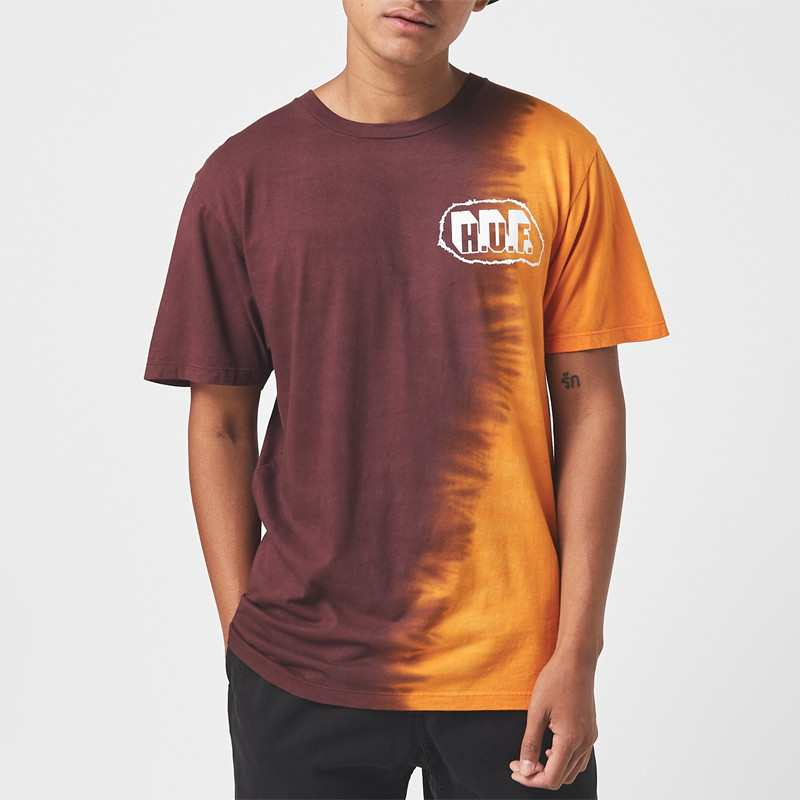 Camiseta HUF: AMP WASH SS TEE (BURGUNDY)