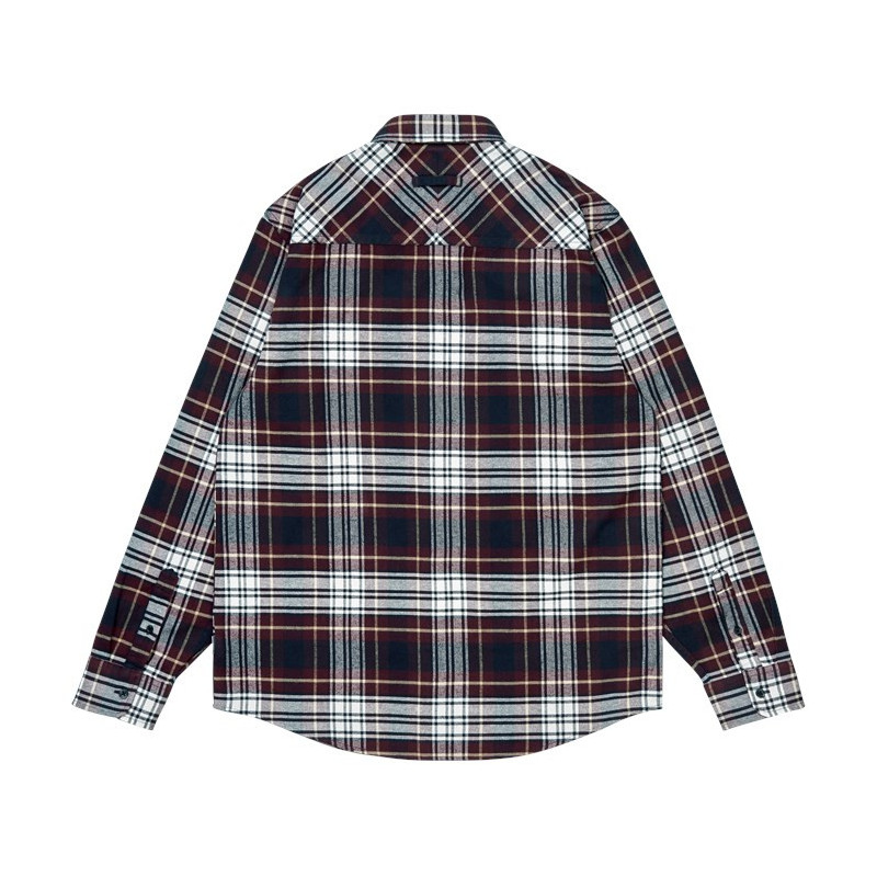 Camisa Carhartt: LS Dunbar Shirt (Dunbar Check Wine)