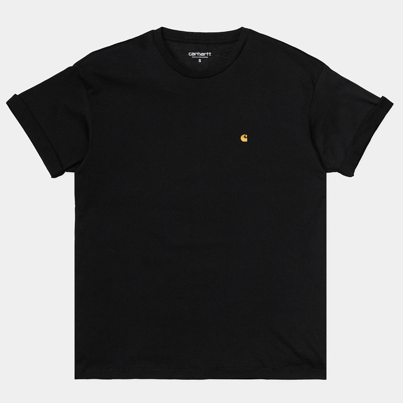 Camiseta Carhartt WIP: W SS Chase T Shirt (Black Gold)