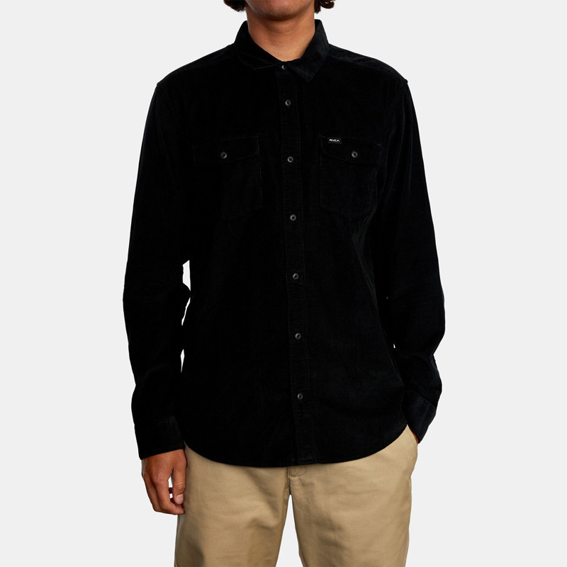 Camisa RVCA: Freeman Cord LS (Black)
