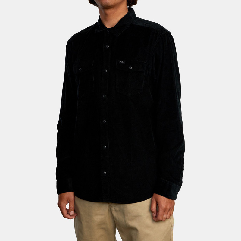 Camisa RVCA: Freeman Cord LS (Black)