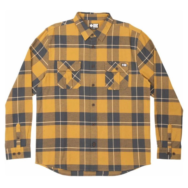 Camisa Salty Crew: Traverse LS Flannel (Workwear Brown)