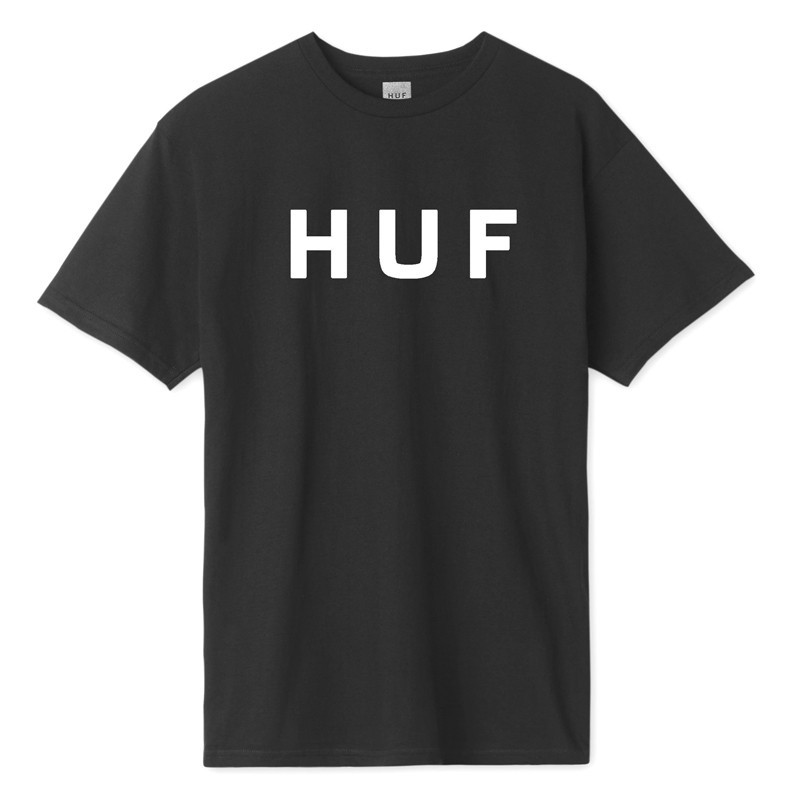 Camiseta HUF: Essentials Og Logo SS Tee (Black)