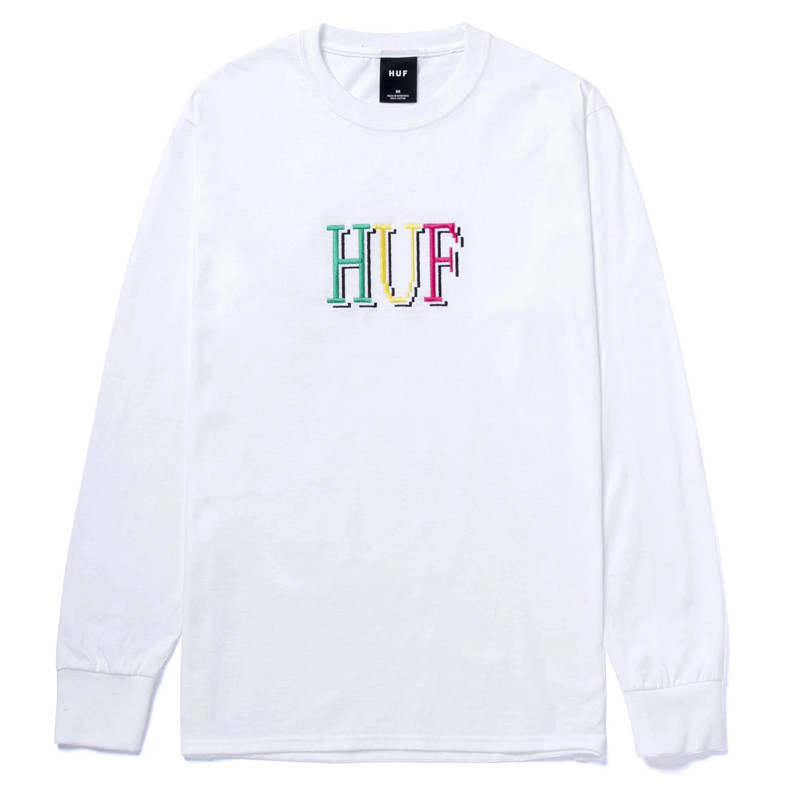 Camiseta HUF: 8 Bit LS Tee (White)