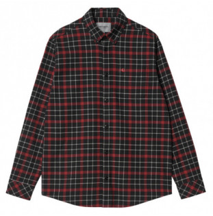 Camisa Carhartt: LS Baxter Shirt (Baxter Check Black Arrow)
