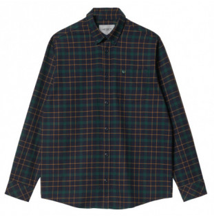 Camisa Carhartt: LS Baxter Shirt (Baxter Chk Dk Navy Grove)
