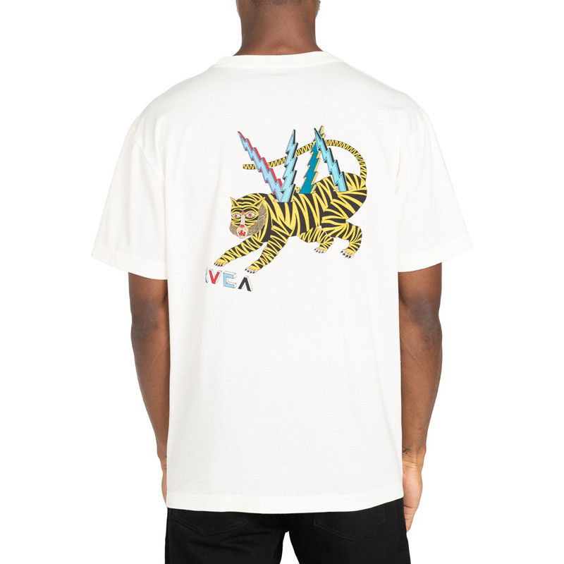 Camiseta RVCA: Ml Tiger (Antique White)