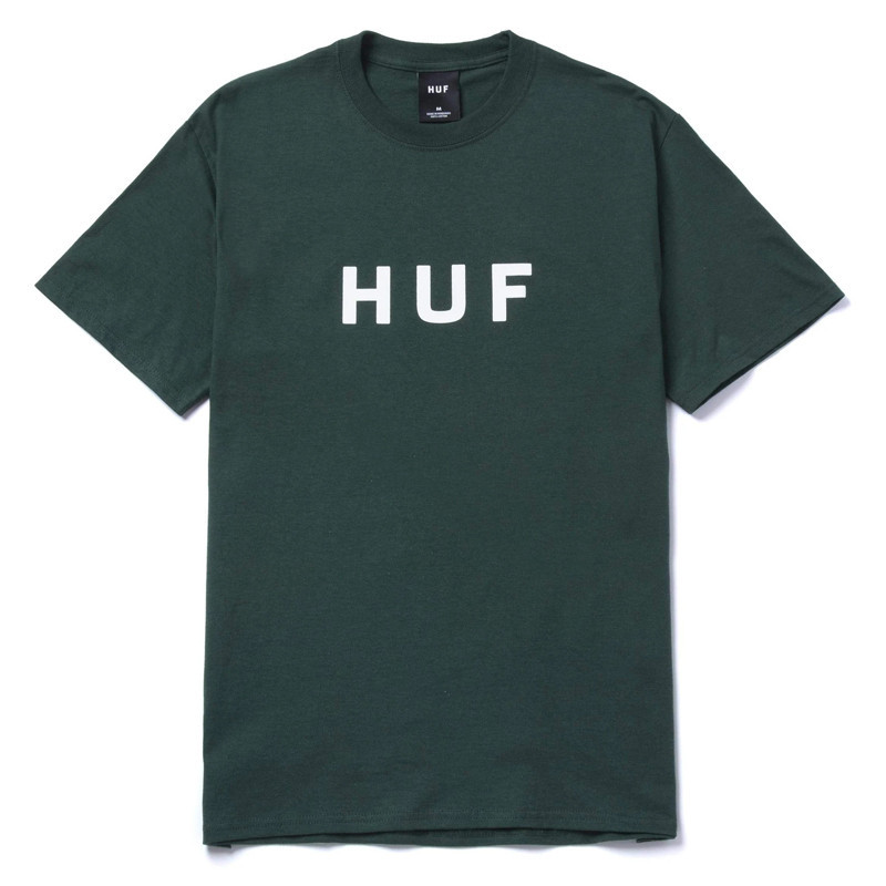 Camiseta HUF: Essentials Og Logo SS Tee (Dark Green)