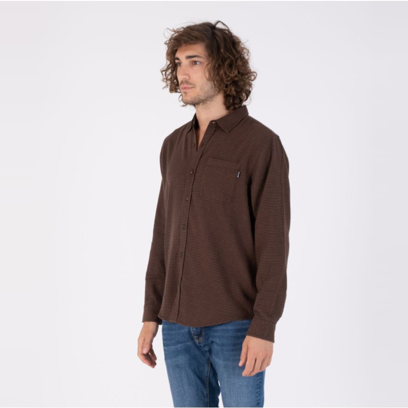 Camisa Hurley: Organic Portland Flannel LS (Velvet Brown)