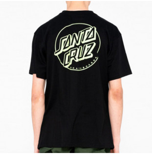 Camiseta Santa Cruz: Tee Opus Dot Stripe (Black/Mint) Santa Cruz - 1