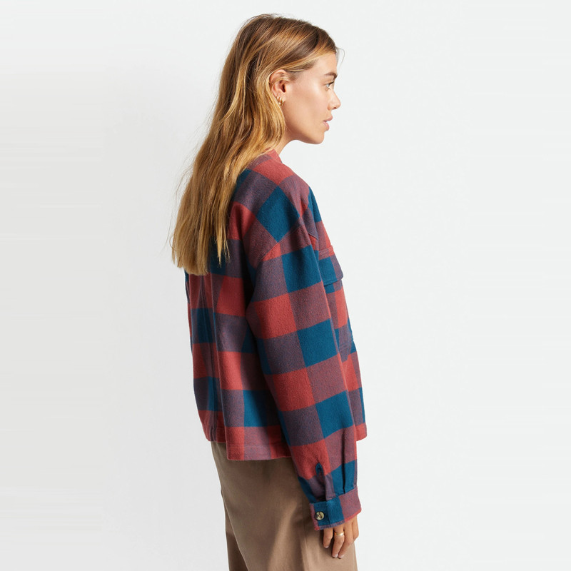 Camisa Brixton: Bowery W LS Flannel (Captain Blue)