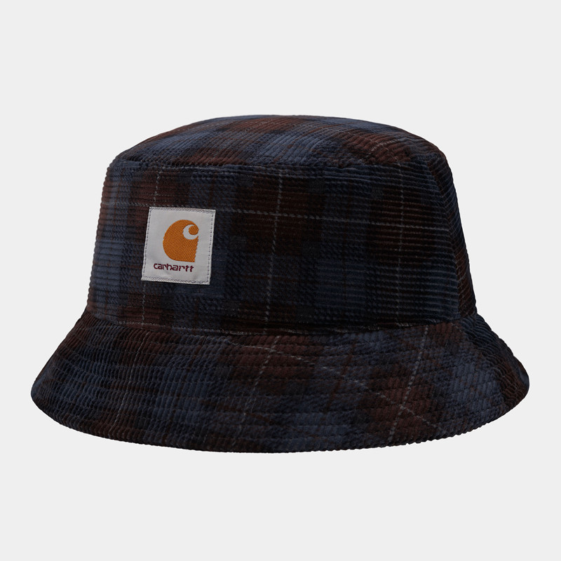 Gorro Carhartt WIP: Cord Bucket Hat (Brk Check Print Tobacco)