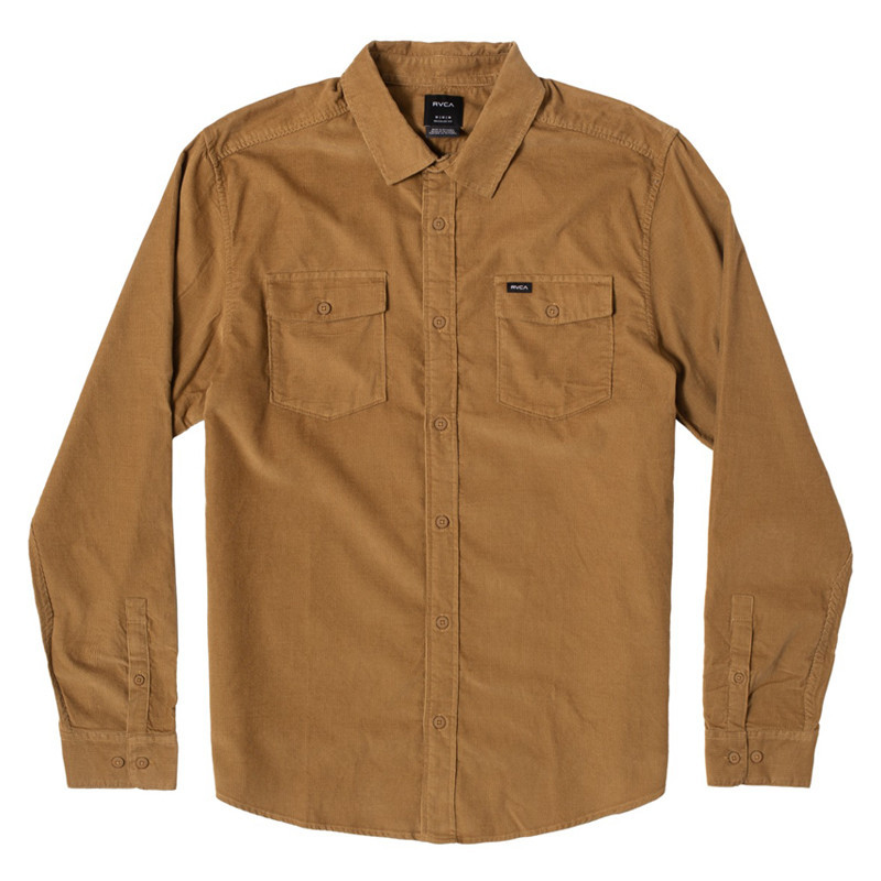 Camisa RVCA: Freeman Cord LS (Camel)