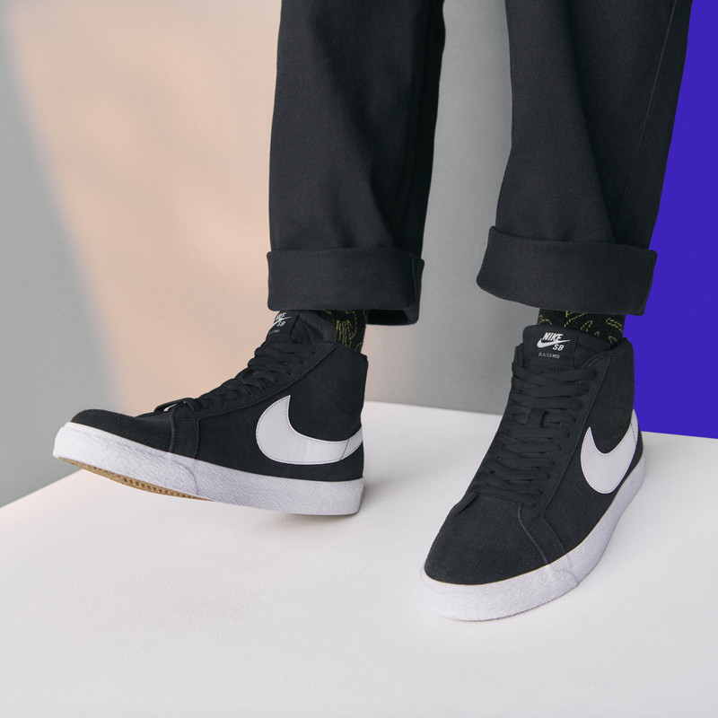 Zapatillas Nike: Zoom Blazer Mid (Black White White White)