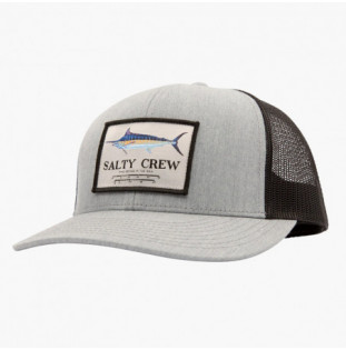 Gorra Salty Crew: Marlin Mount Retro Trucker (Hea Grey Blk)