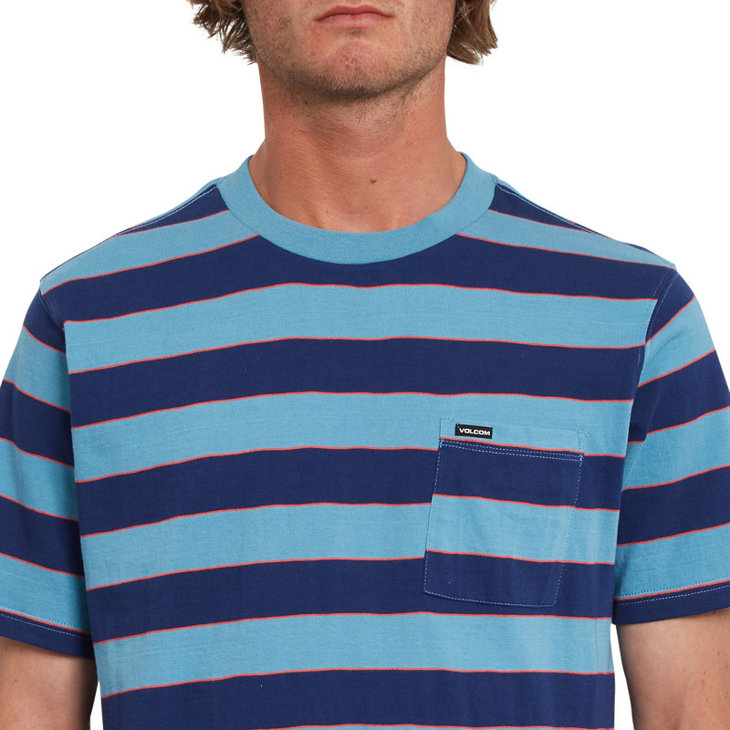 Camiseta Volcom: Maxer Stripe Crew SS (Blueprint)