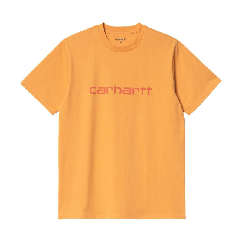 Camiseta Carhartt WIP: SS Script T Shirt (Pale Orange Elba)
