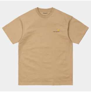Camiseta Carhartt: SS American Script T Shirt (Dusty H Brown)