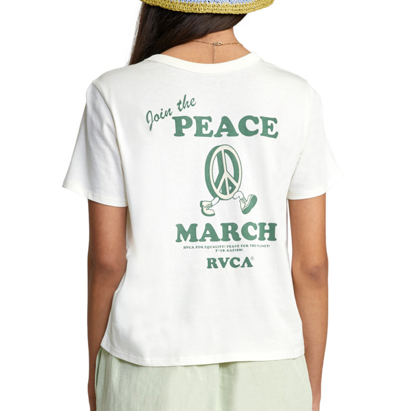 Camiseta RVCA: Peace March SS (Vintage White)