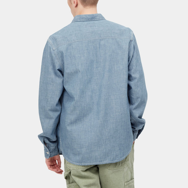 Camisa Carhartt: LS Clink Shirt (Blue)