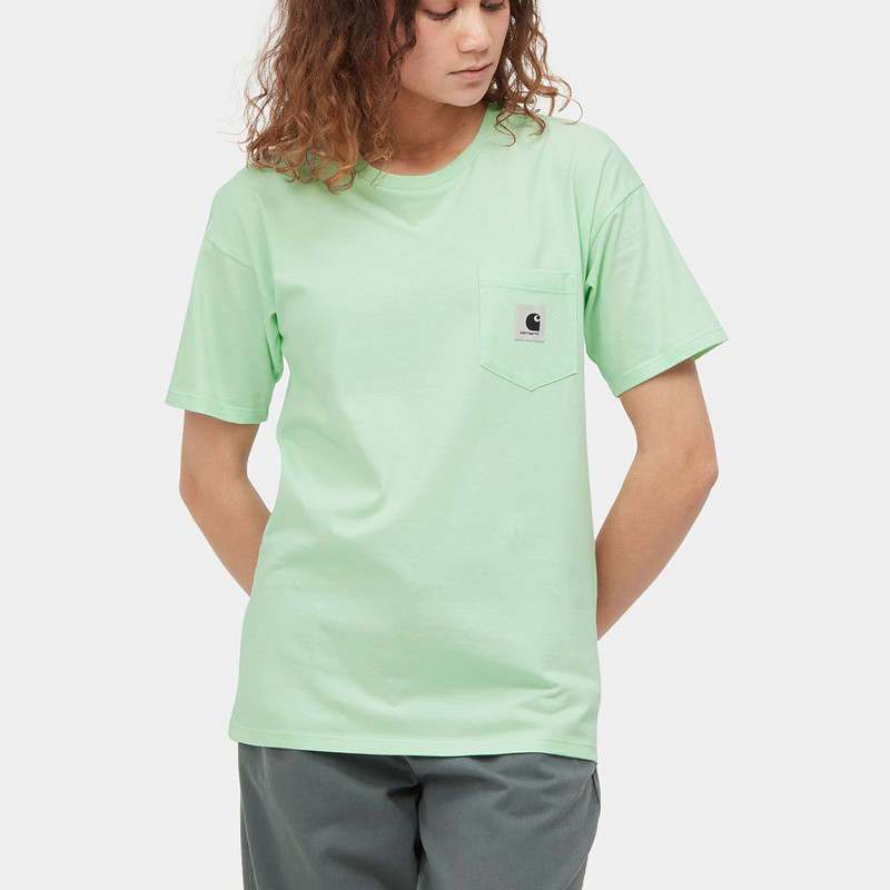Camiseta Carhartt WIP: W SS Pocket T Shirt (Pale Spearmint)