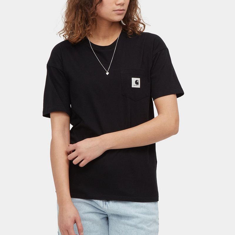 Camiseta Carhartt WIP: W SS Pocket T Shirt (Black)