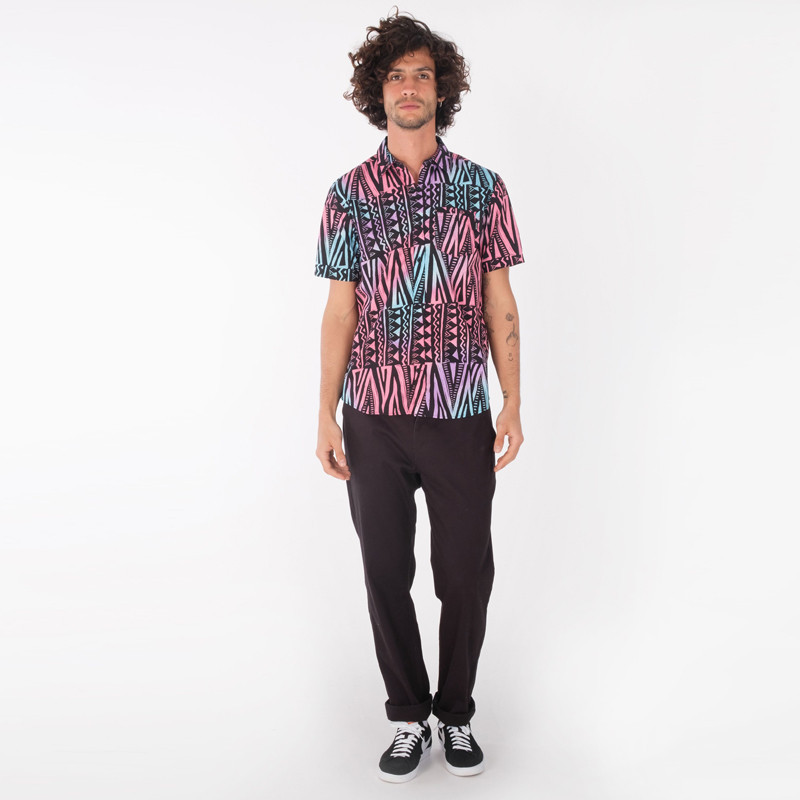 Camisa Hurley: Org Wedge SS (Bright Violet)