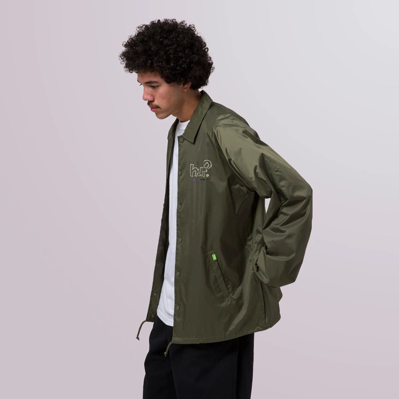 Chaqueta HUF: Drop Out Coaches Jacket (Forest Green)