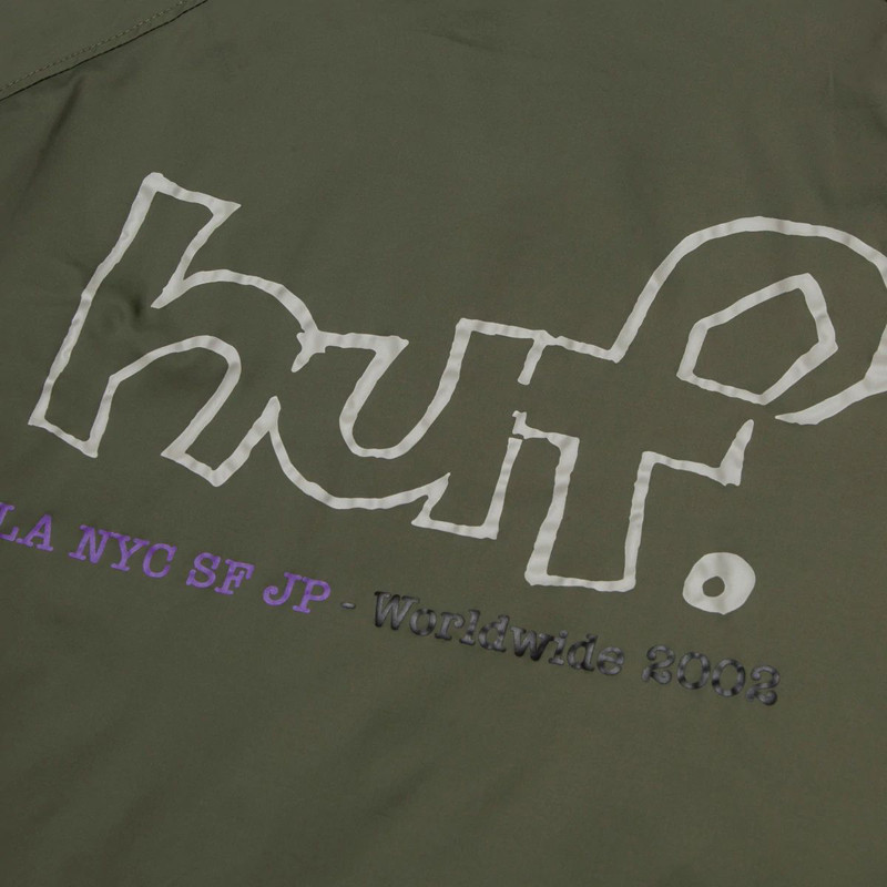 Chaqueta HUF: Drop Out Coaches Jacket (Forest Green)