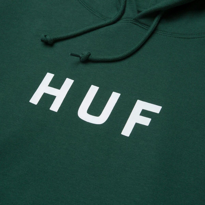 Sudadera HUF: Essentials OG Logo PO Hood (Forest Green)