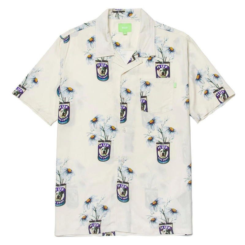 Camisa HUF: Canned SS Resort Top (Off White)