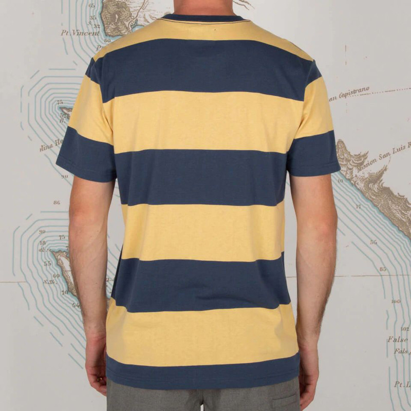 Camiseta Salty Crew: A Frame SS Knit (Gold Navy)