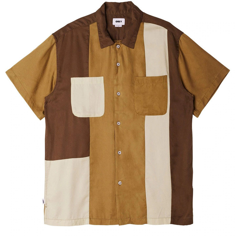 Camisa Obey: Reasons Woven (Olive Oil Multi)