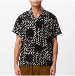 Camisa Obey: Honeycomb Woven (Black Multi) Obey - 1