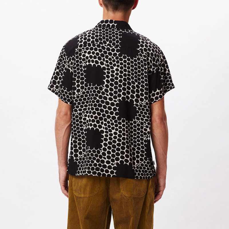 Camisa Obey: Honeycomb Woven (Black Multi)