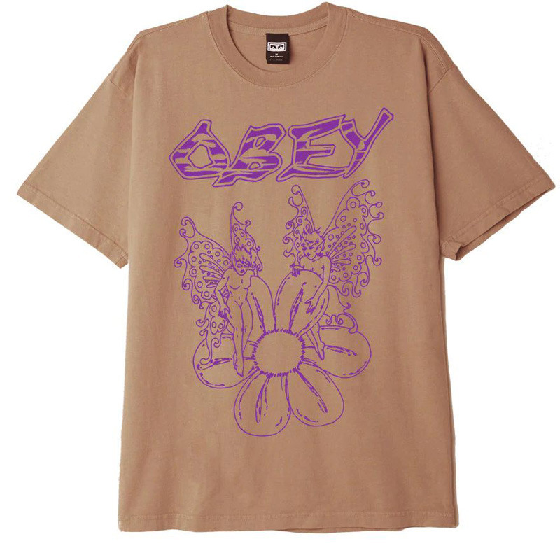 Camiseta Obey: Obey Flower Fairies (Pigment Rabbits Paw)
