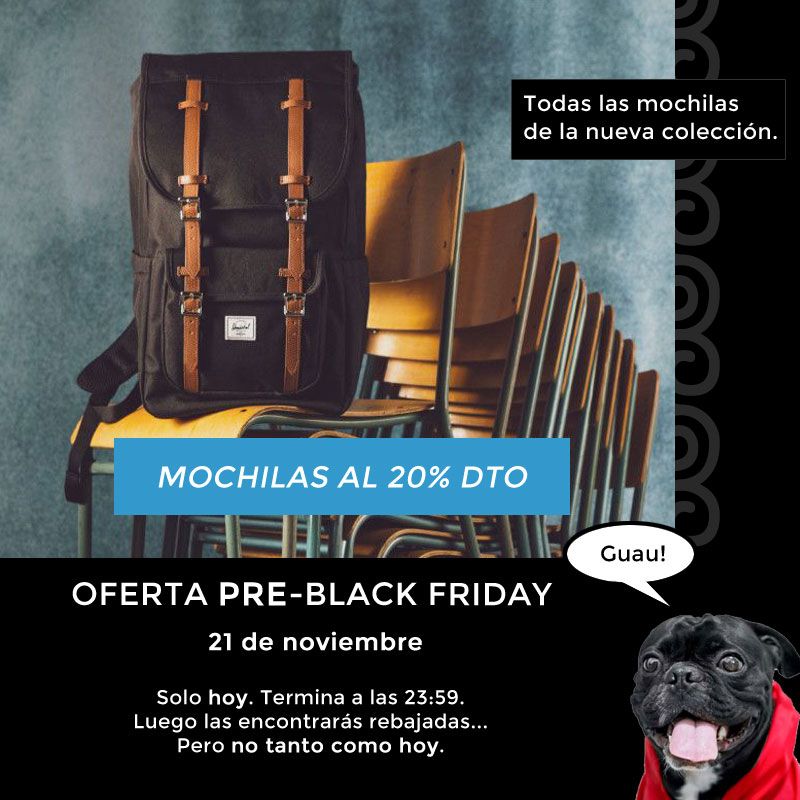 Mochilas de la nueva colección al 20% dto.