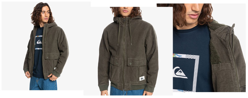 Cazadora Quiksilver de pana con forro sherpa
