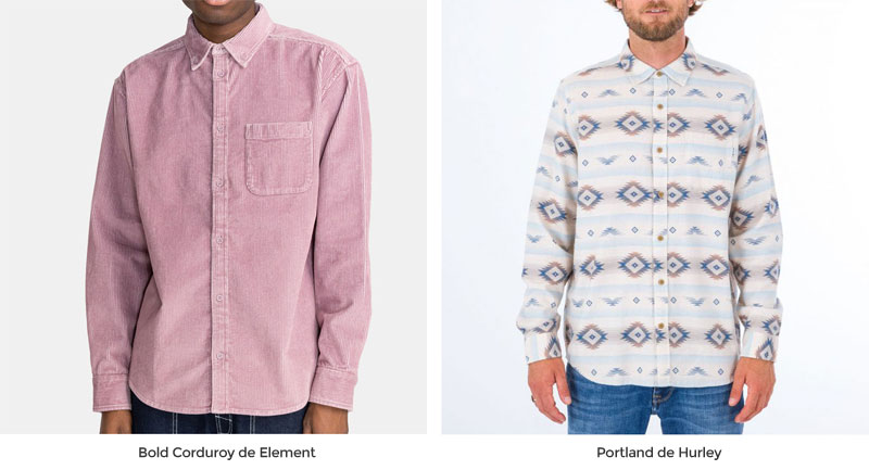 Camisas de marcas como Element o Hurley